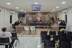 Vereadores participam de mais uma sess�o ordin�ria da c�mara de S�o Mamede realizada nesta segunda-feira (4)