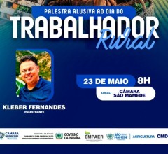 Palestra alusiva ao Dia do Trabalhador Rural ser� realizada nesta s�bado (23) na c�mara de S�o Mamede-PB