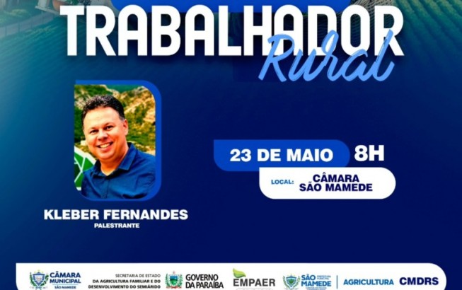 Palestra alusiva ao Dia do Trabalhador Rural ser� realizada nesta s�bado (23) na c�mara de S�o Mamede-PB
