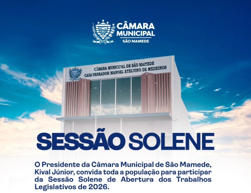 Primeira sess�o ordin�ria de 2026 na c�mara de S�o Mamede ser� realizada na pr�xima segunda-feira, dia 9 de Fevereiro